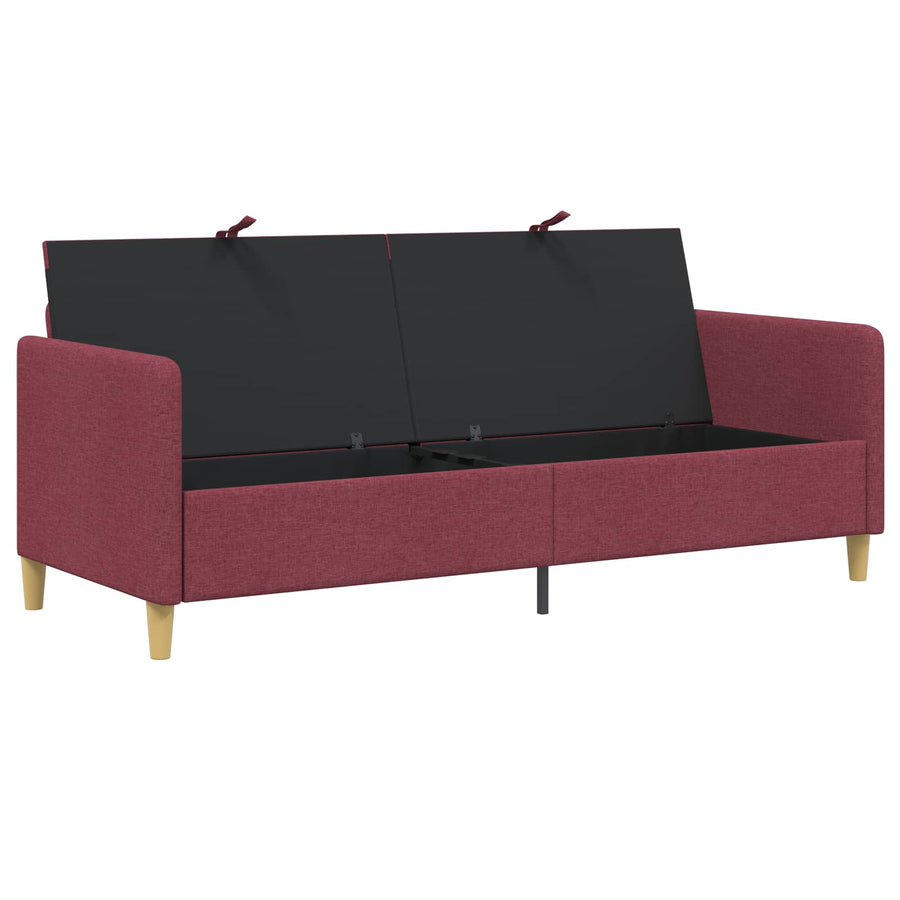 Bank met opslag Wijnrood 192 x 78 x 87 cm Polyester