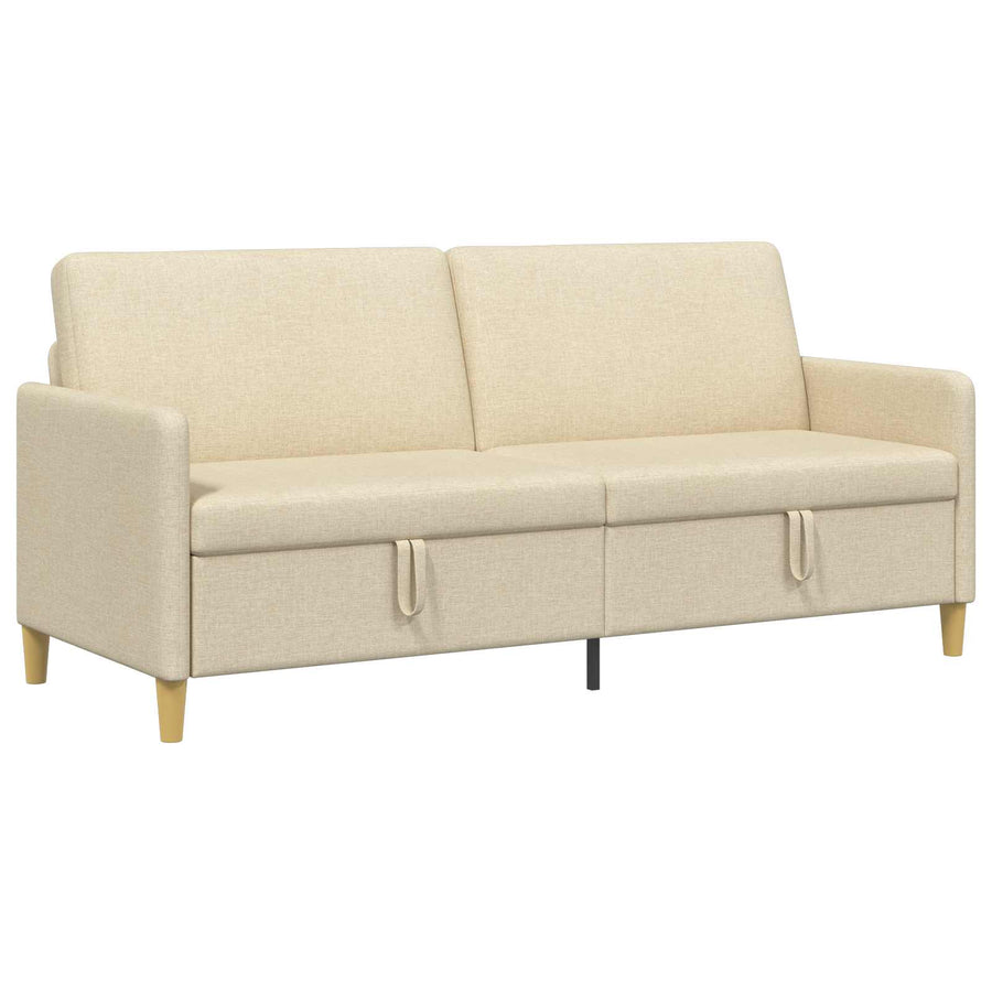 Bank met opslag Crèmekleurig 192 x 78 x 87 cm Polyester