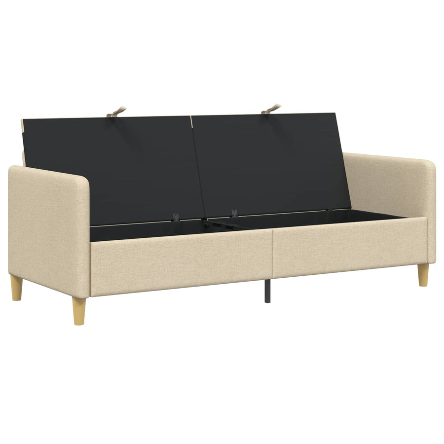 Bank met opslag Crèmekleurig 192 x 78 x 87 cm Polyester