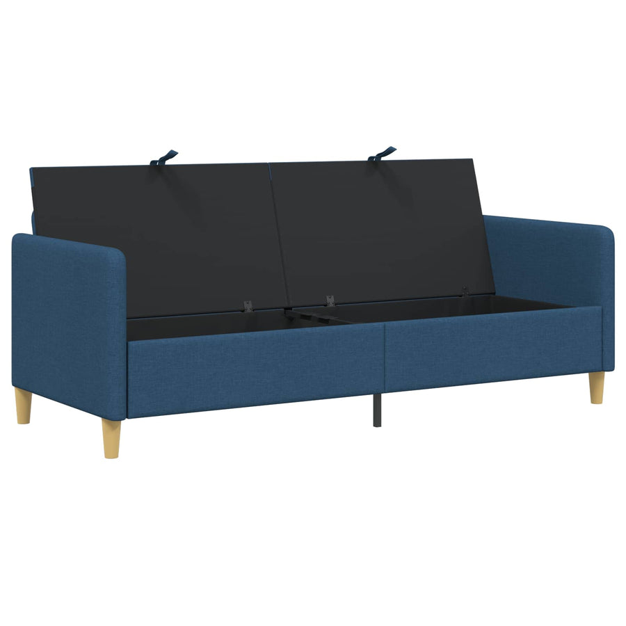 Bank met opslag Blauw 192 x 78 x 87 cm Polyester