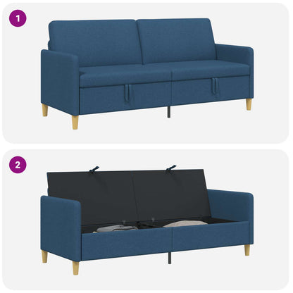 Bank met opslag Blauw 192 x 78 x 87 cm Polyester