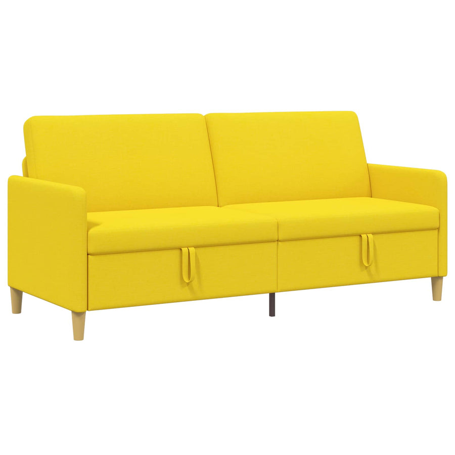 Bank met opslag Lichtgeel 192 x 78 x 87 cm Polyester
