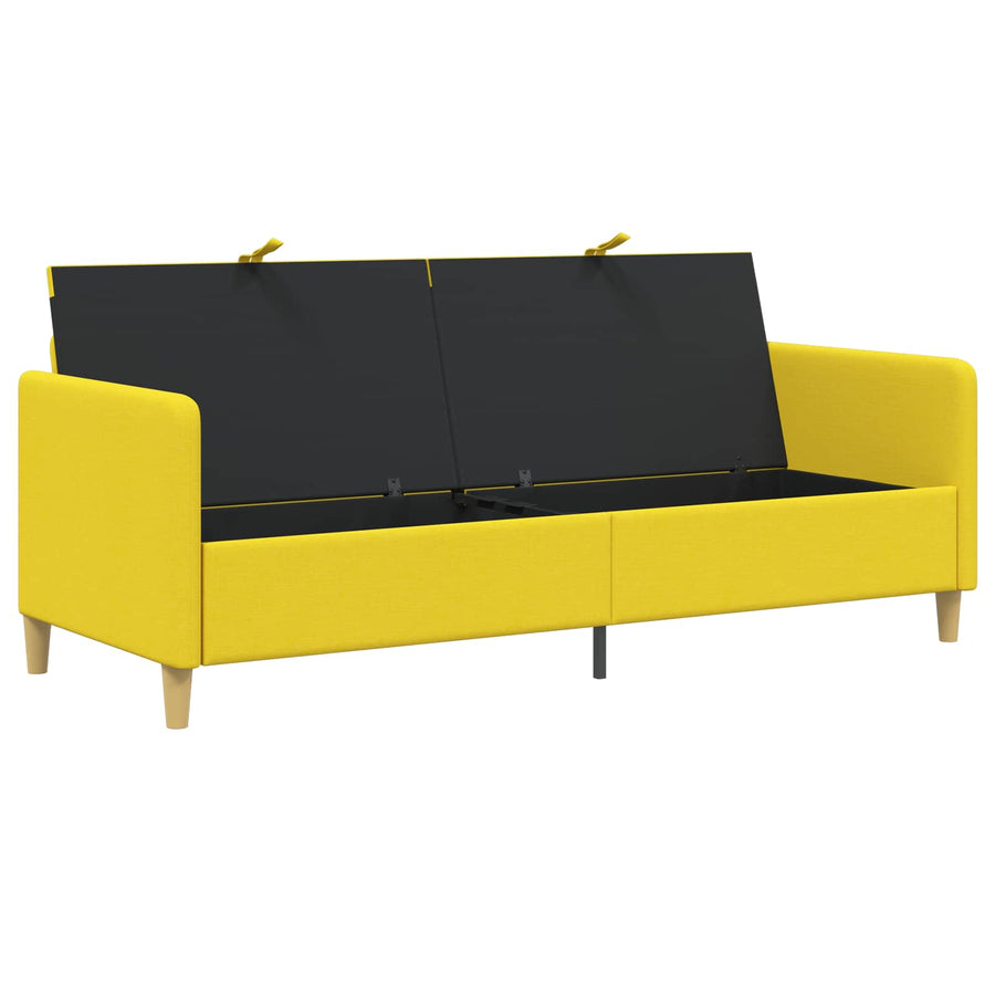 Bank met opslag Lichtgeel 192 x 78 x 87 cm Polyester