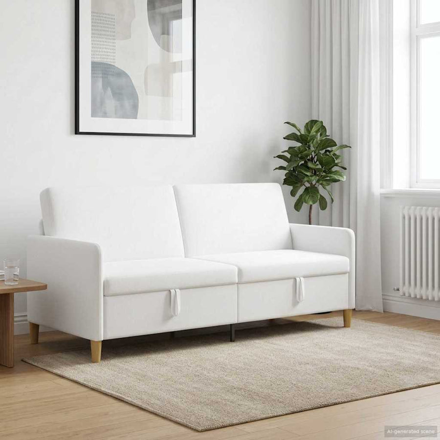 Bank met opslag Wit 192 x 78 x 87 cm Polyester