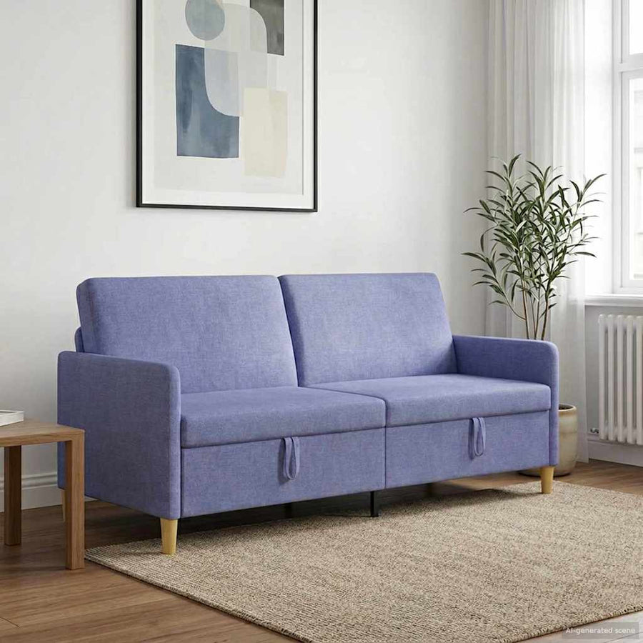Bank met opslag Jeans Blauw 192 x 78 x 87 cm Polyester