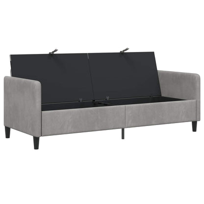 Bank met opslag Lichtgrijs 192 x 78 x 87 cm Polyester