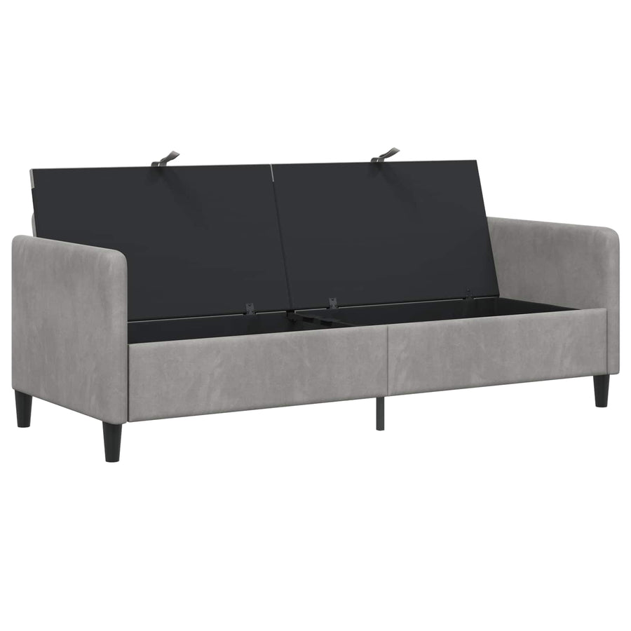 Bank met opslag Lichtgrijs 192 x 78 x 87 cm Polyester