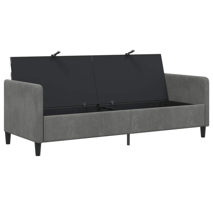 Bank met opslag Donkergrijs 192 x 78 x 87 cm Polyester
