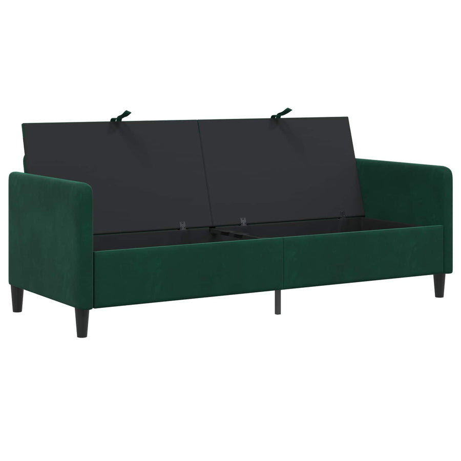 Bank met opslag Donkergroen 192 x 78 x 87 cm Polyester
