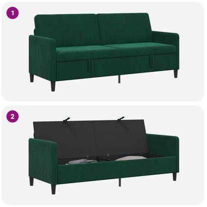 Bank met opslag Donkergroen 192 x 78 x 87 cm Polyester