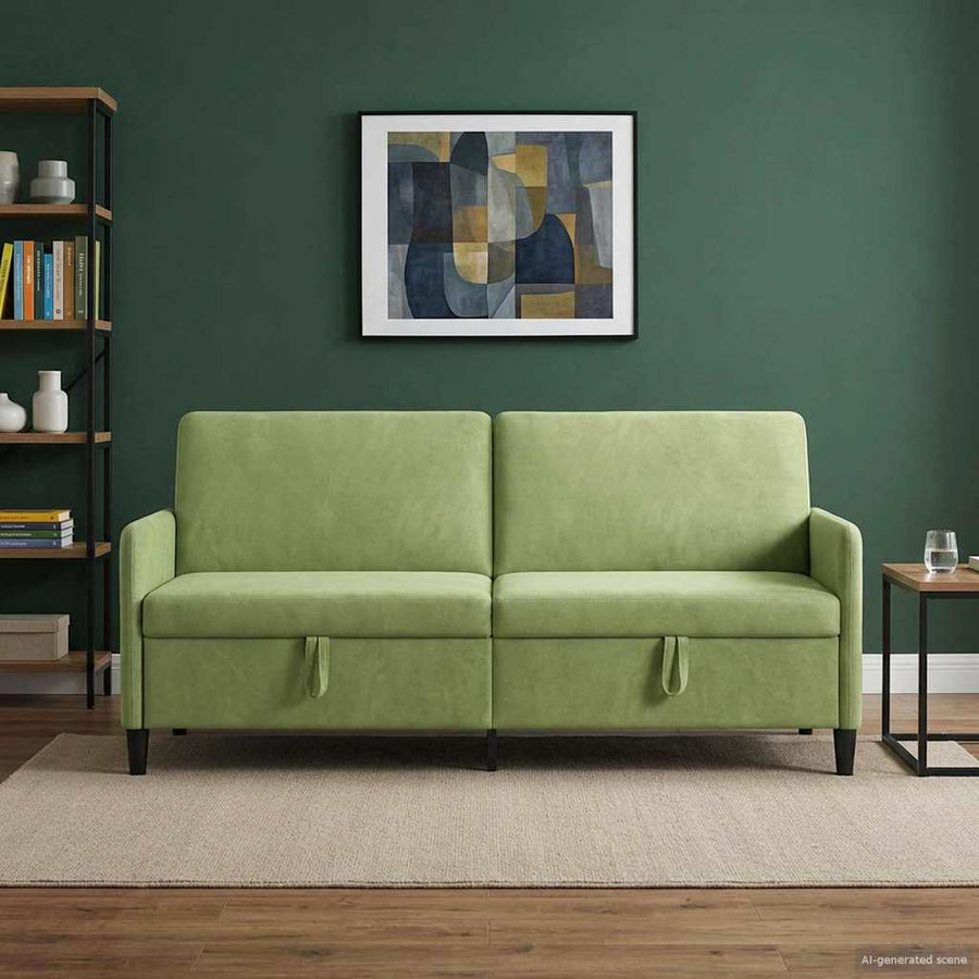 Bank met opslag Lichtgroen 192 x 78 x 87 cm Polyester