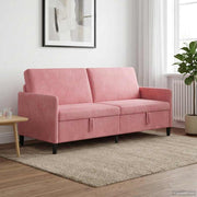 Bank met opbergruimte roze 192x78x87 cm polyester