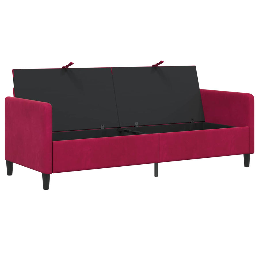 Bank met opslag Wijnrood 192 x 78 x 87 cm Polyester