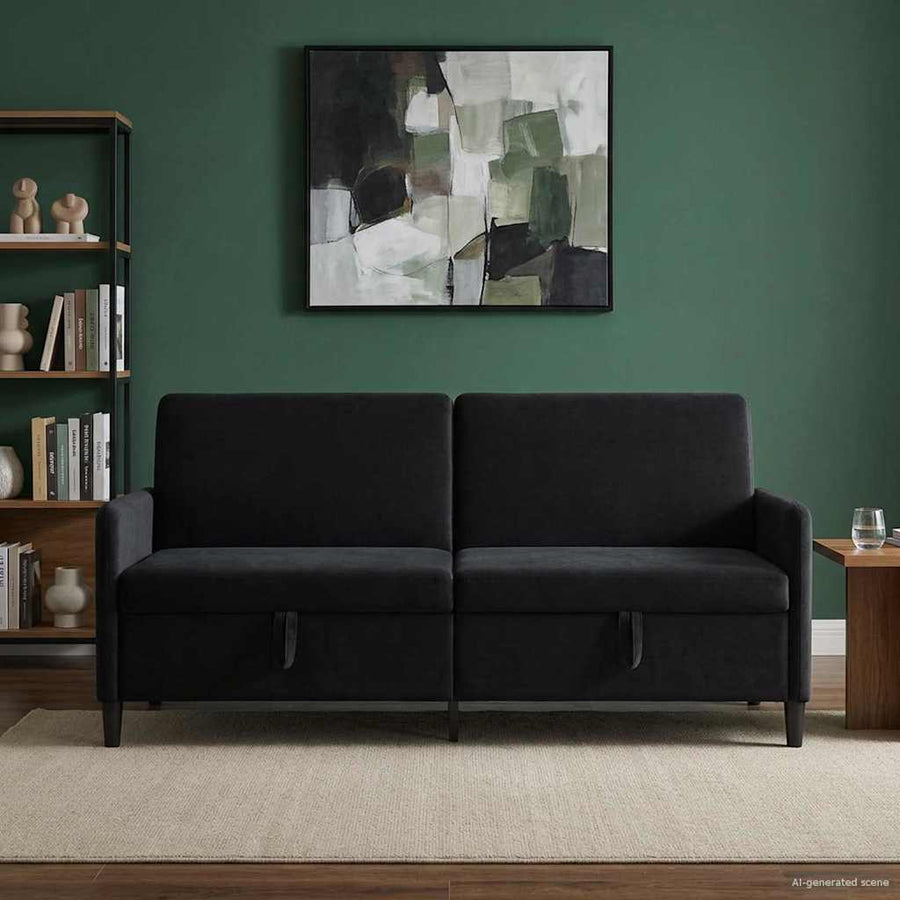 Bank met opslag Zwart 192 x 78 x 87 cm Polyester
