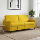 Bank met opbergruimte 192x78x87 cm geel polyester