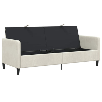 Bank met opslag Crèmekleurig 192 x 78 x 87 cm Polyester