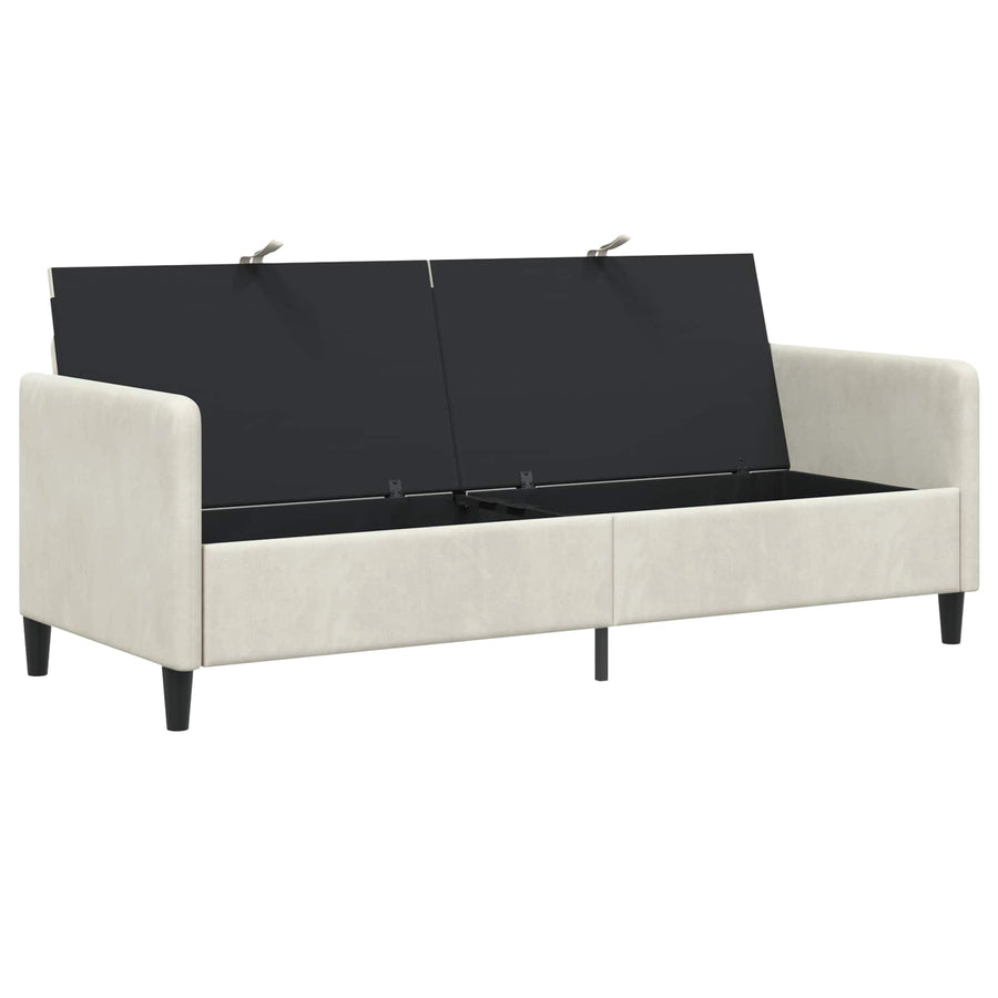Bank met opslag Crèmekleurig 192 x 78 x 87 cm Polyester