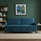 Storage Bench Blue 192 x 78 x 87 cm Polyester