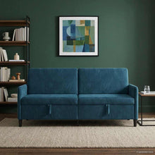 Bank met opslag Blauw 192 x 78 x 87 cm Polyester