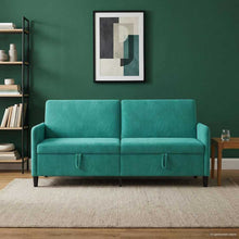 Bank met opslag Turquoise 192 x 78 x 87 cm Polyester