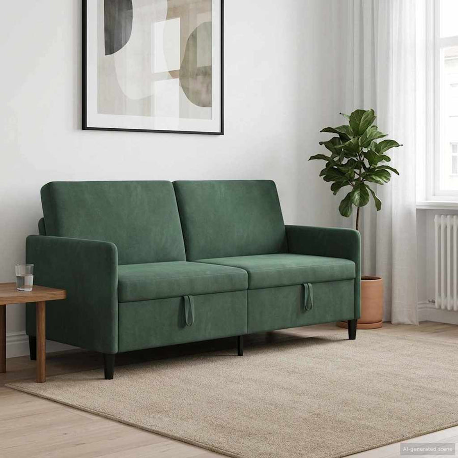 Bank met opslag Zeegroen 192 x 78 x 87 cm Polyester