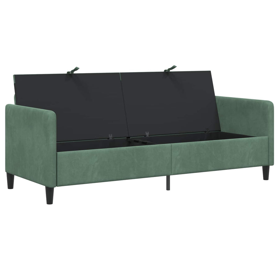 Bank met opslag Zeegroen 192 x 78 x 87 cm Polyester