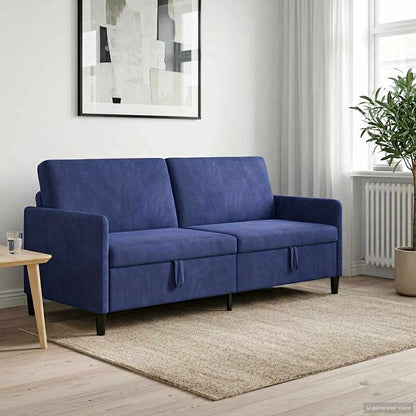 Bank met opslag Politieblauw 192 x 78 x 87 cm Polyester