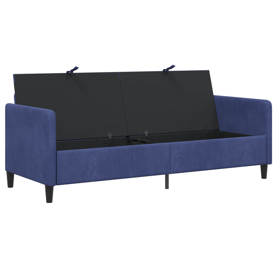 Bank met opslag Politieblauw 192 x 78 x 87 cm Polyester