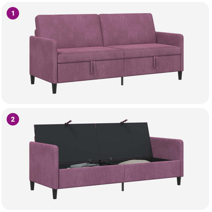 Bank met opslag Paars 192 x 78 x 87 cm Polyester