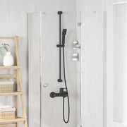 Doucheset 150 cm roestvrij staal zwart