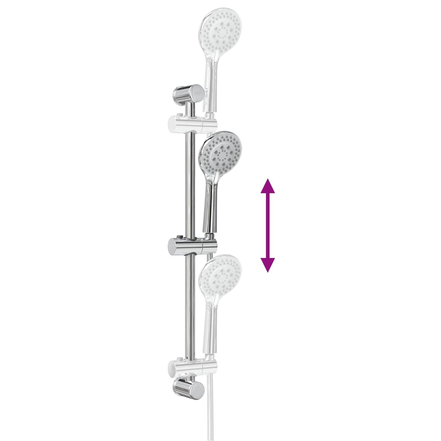 Douchesysteem set Chroom 71 cm Roestvrij staal