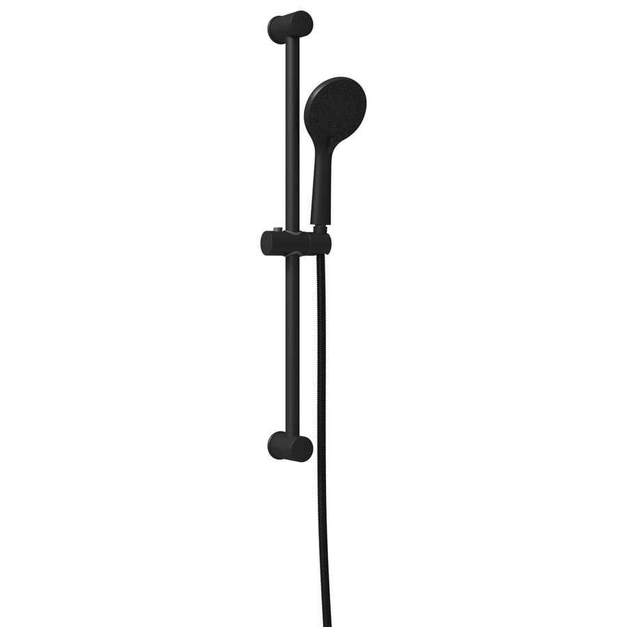 Douchesysteem set Zwart 71 cm Roestvrij staal