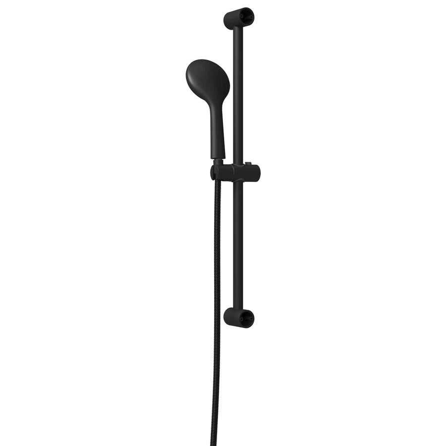Douchesysteem set Zwart 71 cm Roestvrij staal