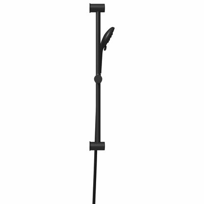 Douchesysteem set Zwart 71 cm Roestvrij staal