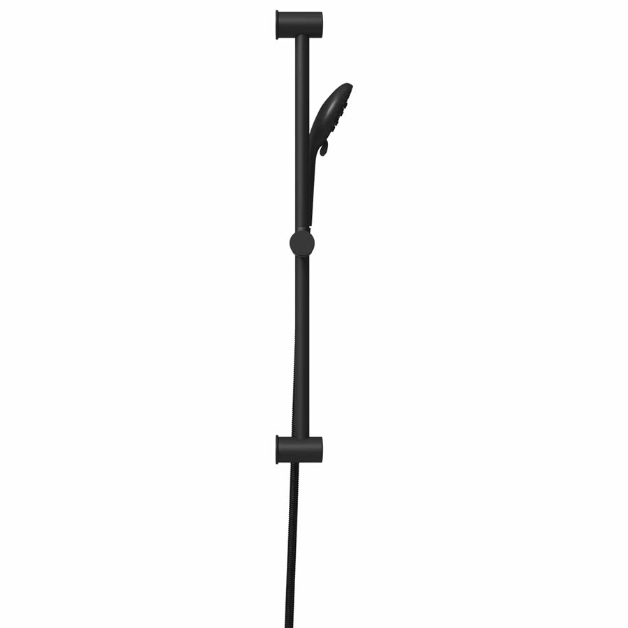 Douchesysteem set Zwart 71 cm Roestvrij staal