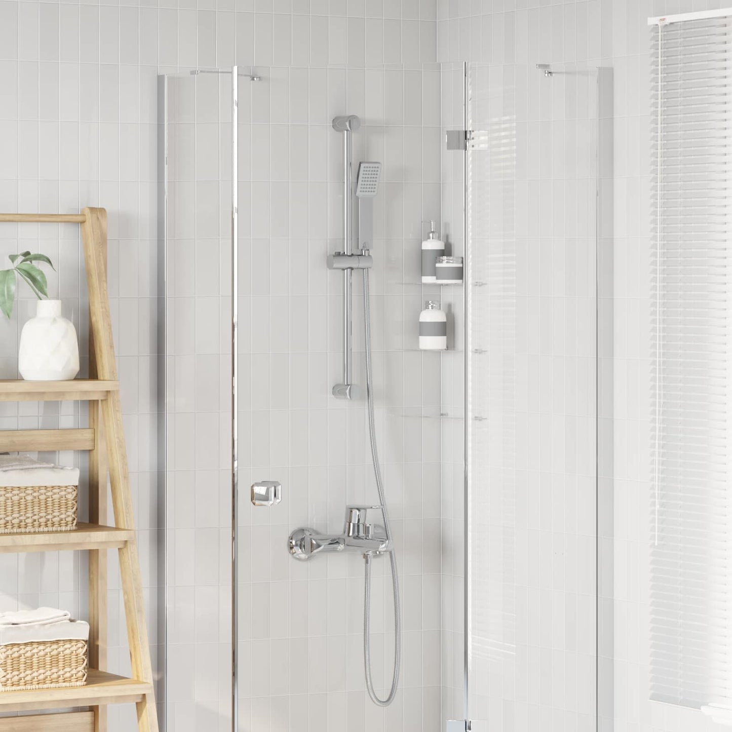 Douchesysteem set Chroom 70 cm Roestvrij staal
