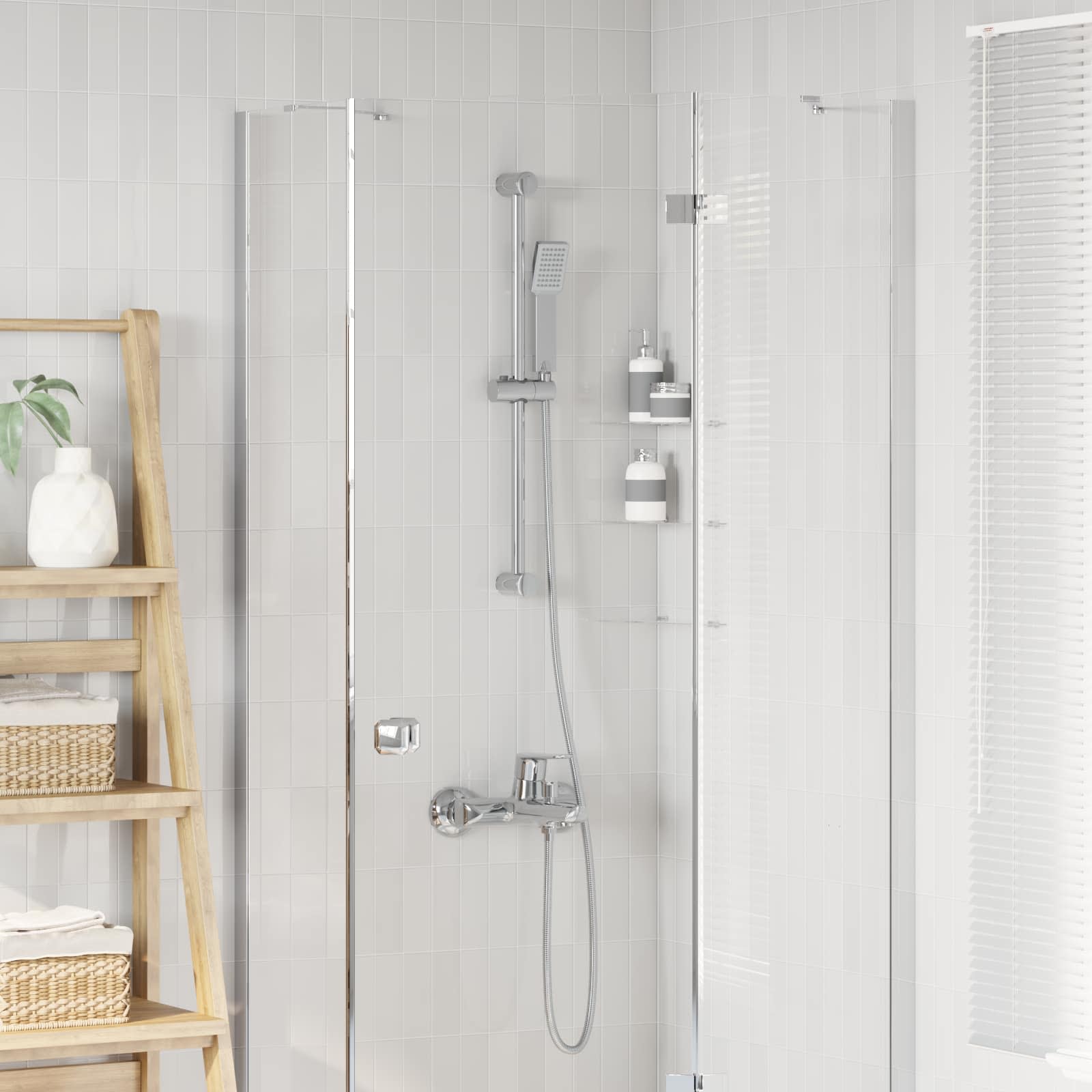 Douchesysteem set Chroom 70 cm Roestvrij staal