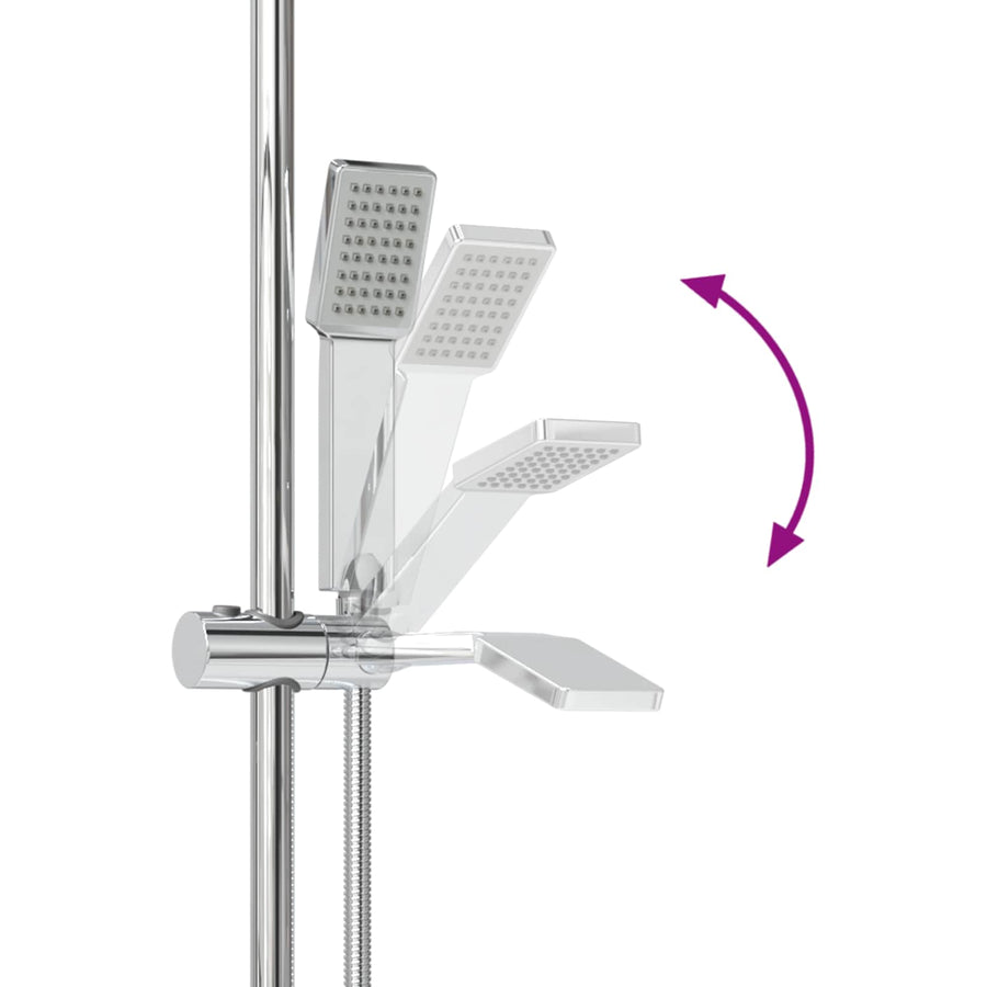 Douchesysteem set Chroom 70 cm Roestvrij staal
