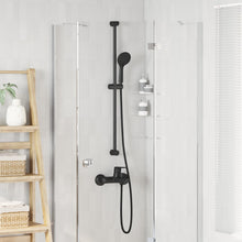 Douchesysteem set Zwart 101 cm Roestvrij staal