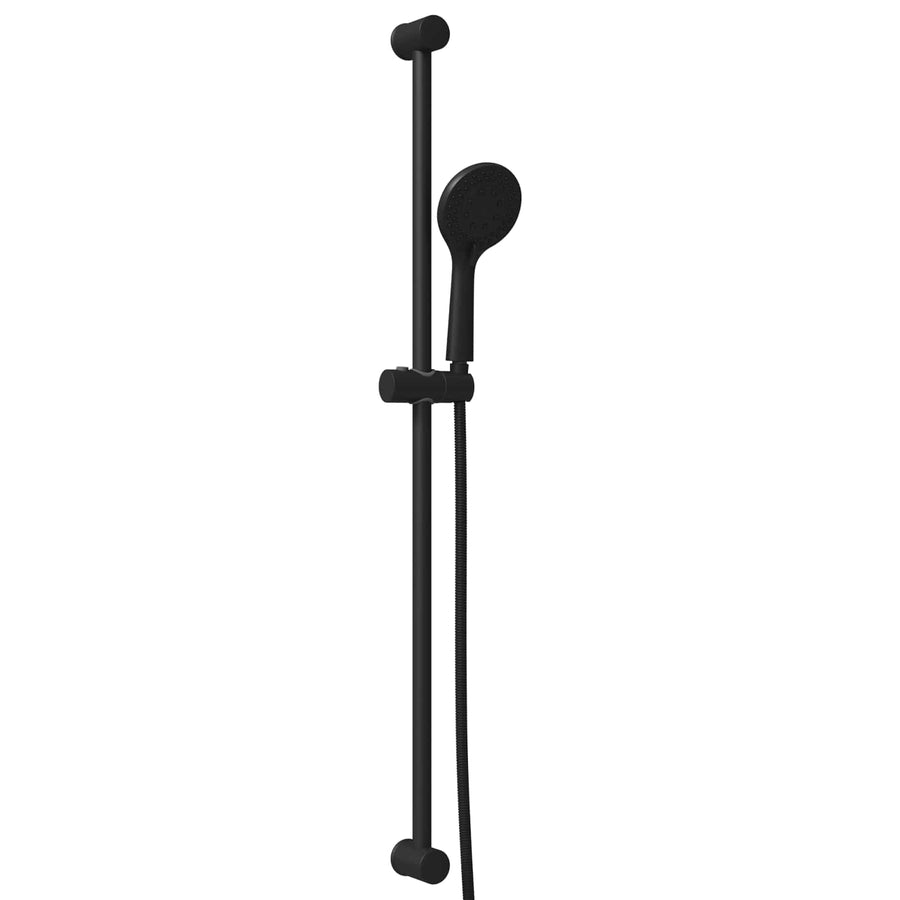 Douchesysteem set Zwart 101 cm Roestvrij staal