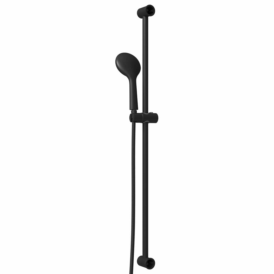 Douchesysteem set Zwart 101 cm Roestvrij staal