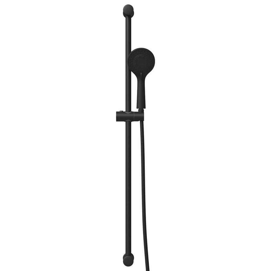 Douchesysteem set Zwart 101 cm Roestvrij staal