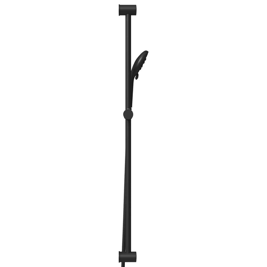 Douchesysteem set Zwart 101 cm Roestvrij staal