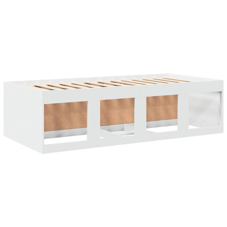 Bedframe met opslag met lade Wit 80 x 200 cm Bewerkt hout