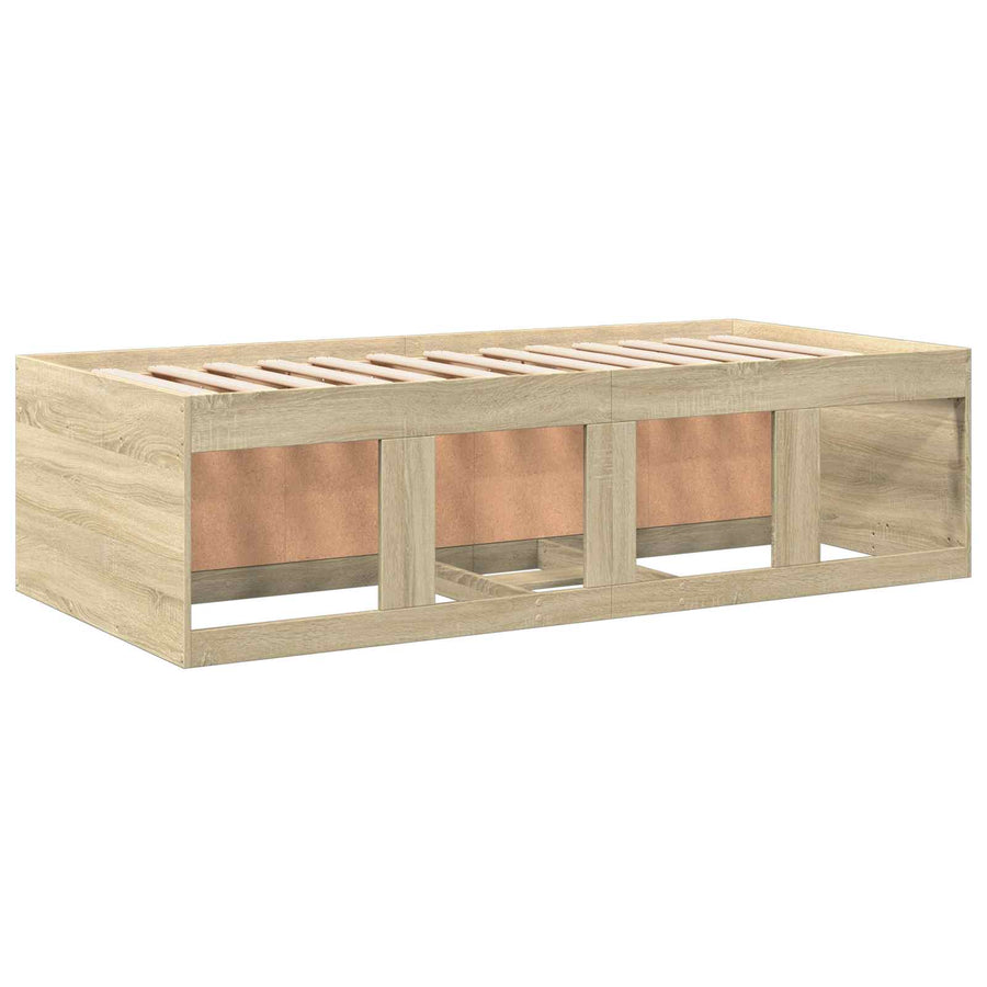 Bedframe met opslag Sonoma Eiken 80 x 200 cm Bewerkt hout