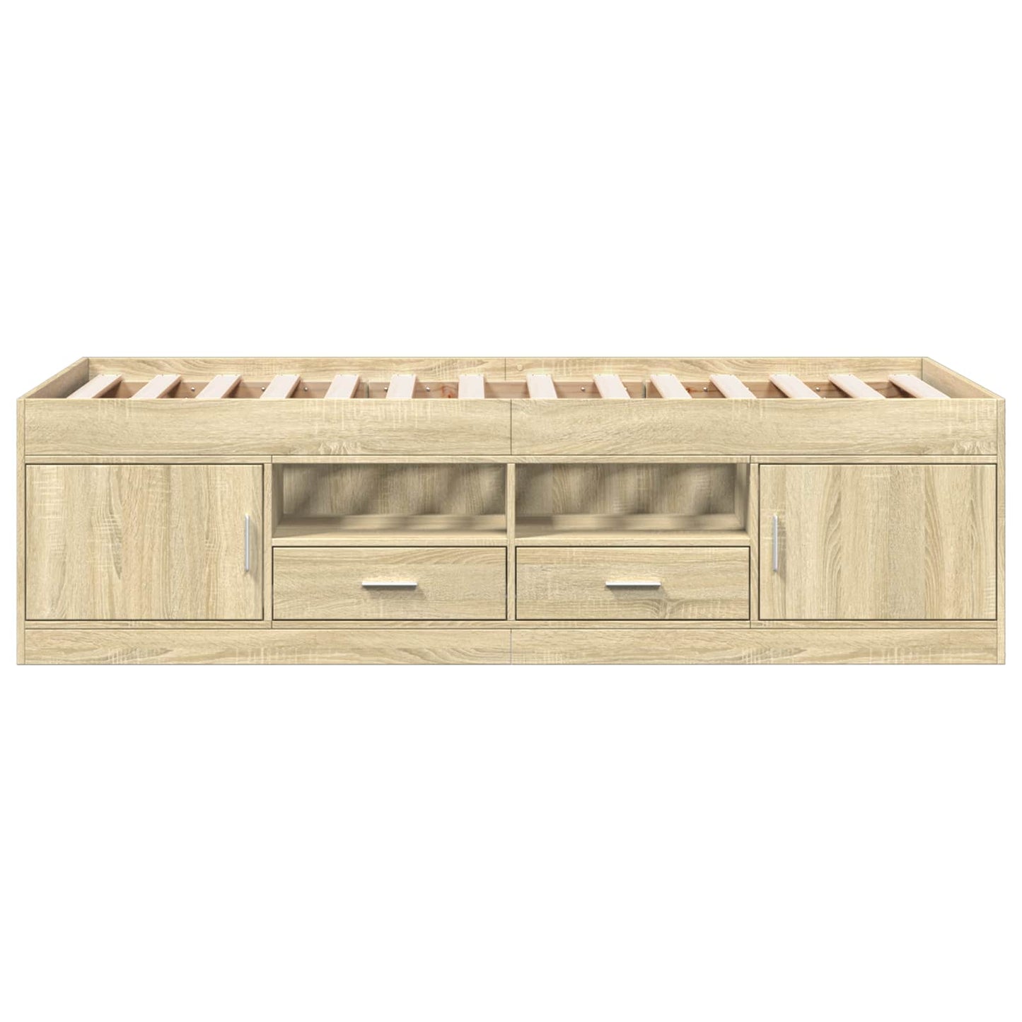 Bedframe met opslag Sonoma Eiken 80 x 200 cm Bewerkt hout