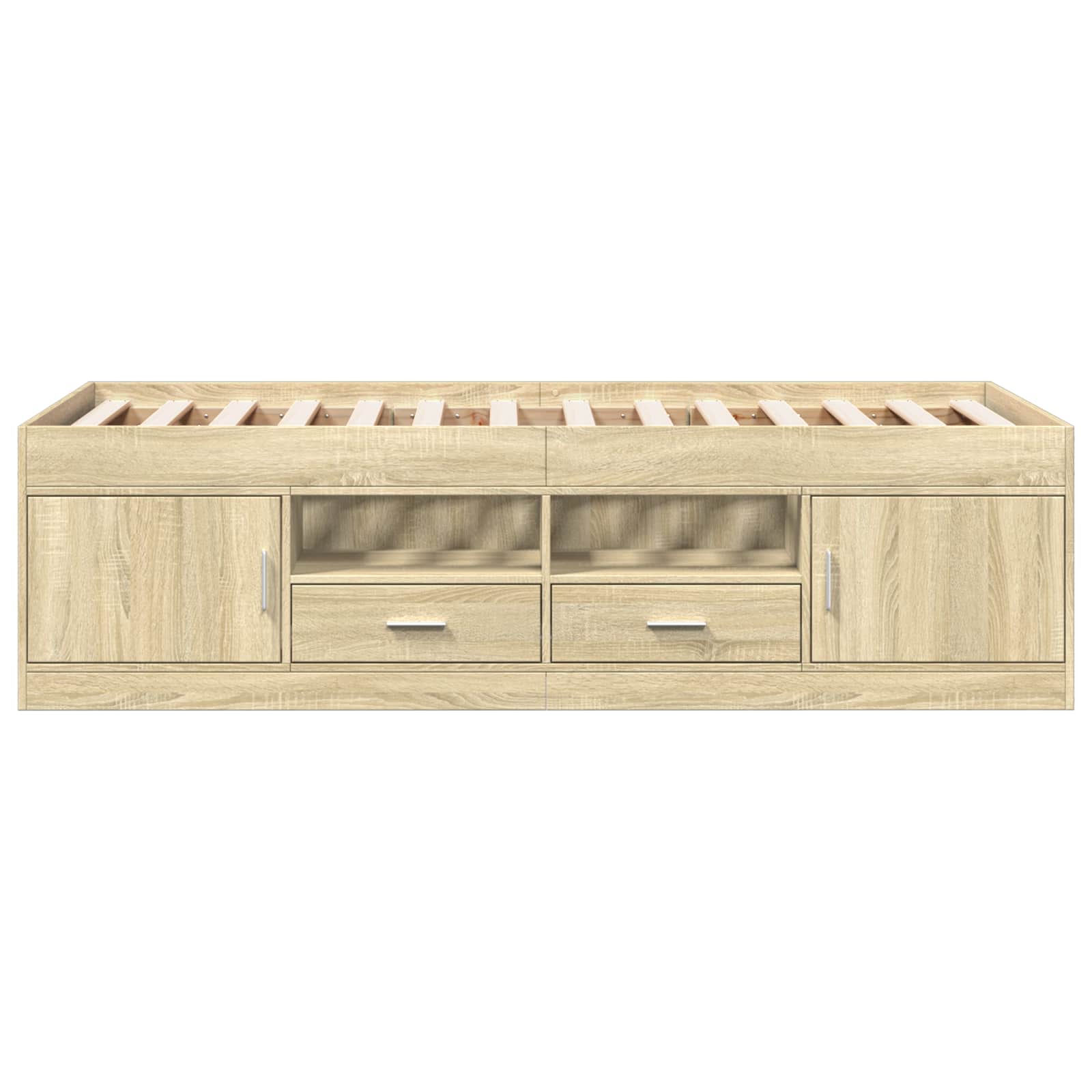 Bedframe met opslag Sonoma Eiken 80 x 200 cm Bewerkt hout