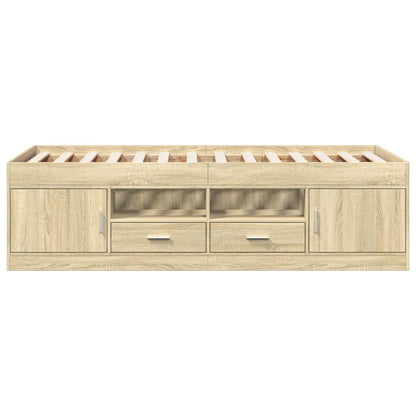 Bedframe met opslag Sonoma Eiken 80 x 200 cm Bewerkt hout