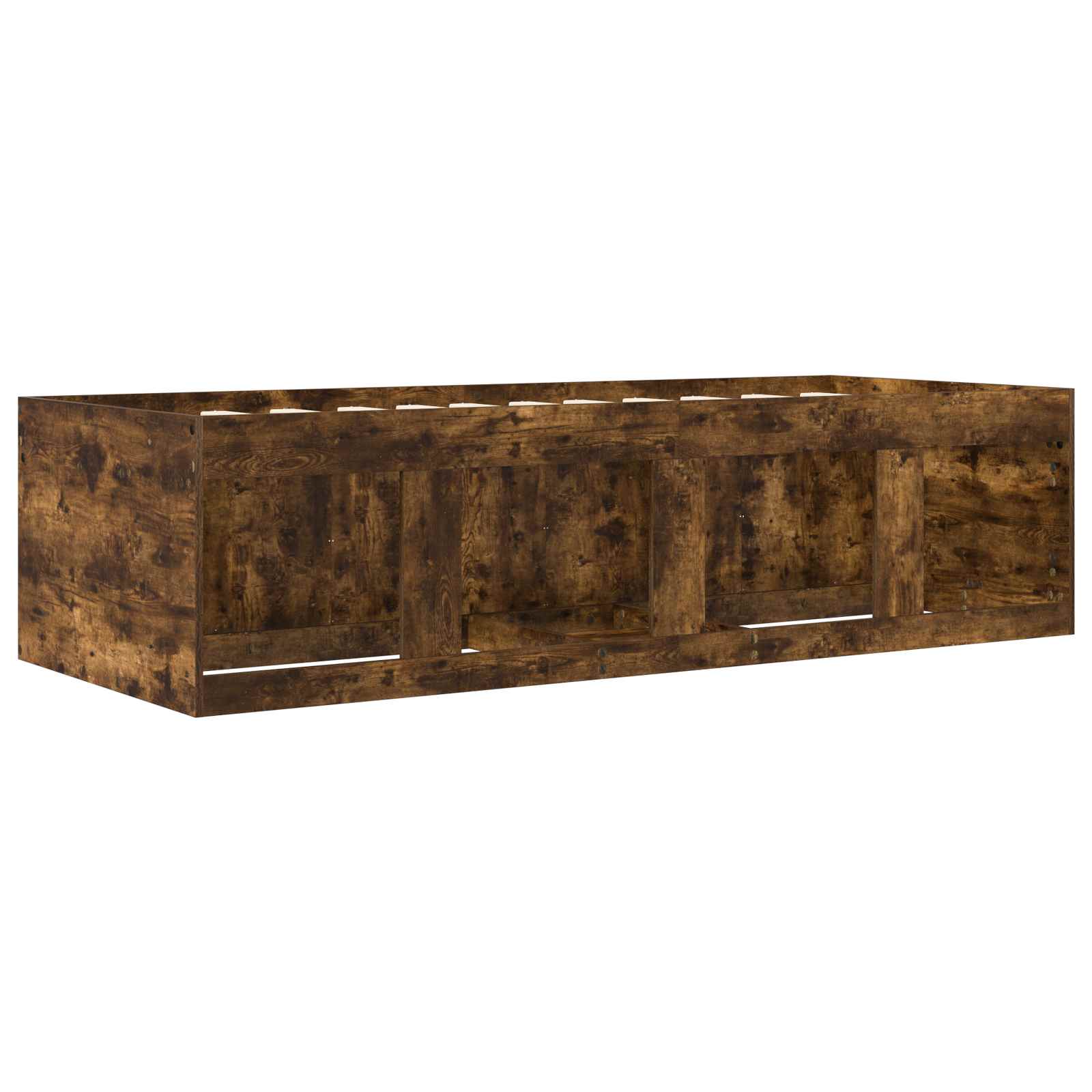 Bedframe met opslag Gerookt eiken 80 x 200 cm Bewerkt hout