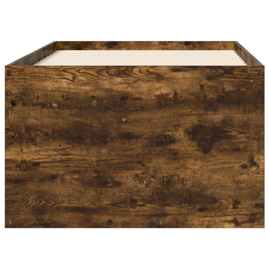 Bedframe met opslag Gerookt eiken 80 x 200 cm Bewerkt hout